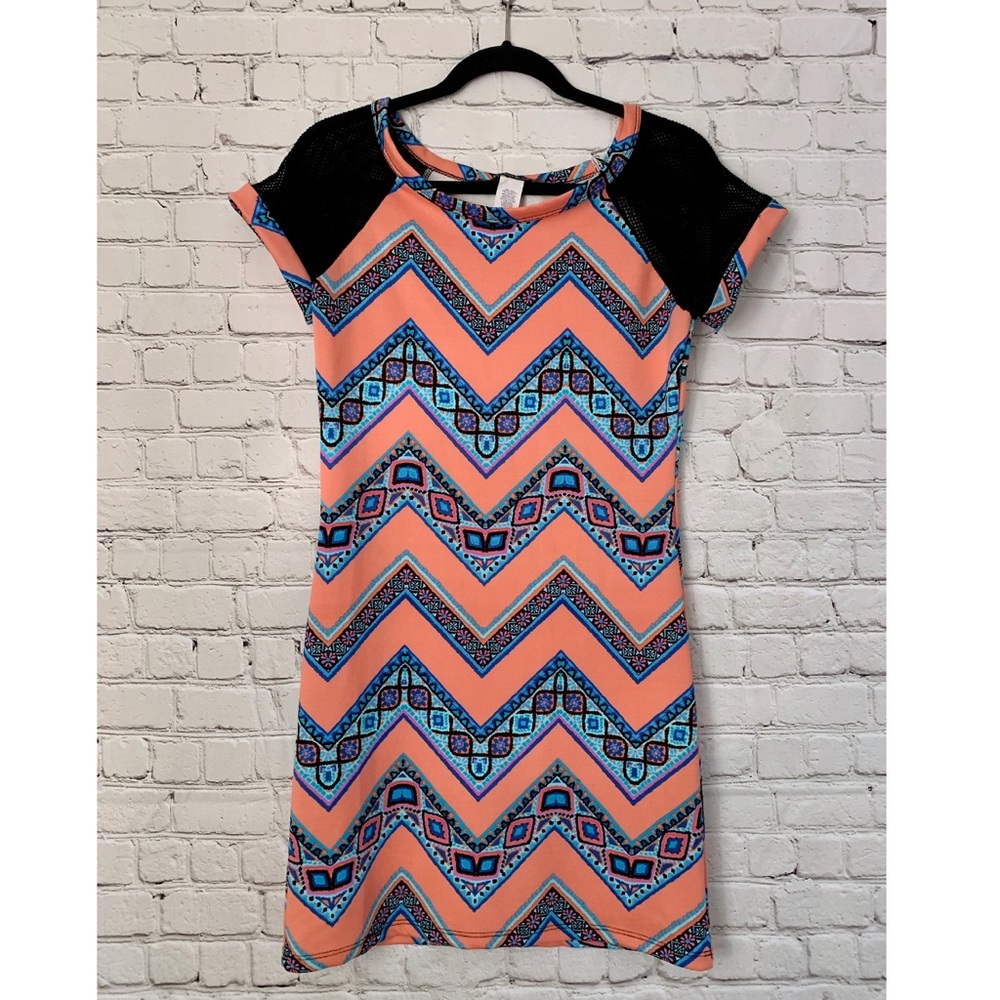Absolute Angel Aztec tribal print colorful midi dress - Picture 1 of 6